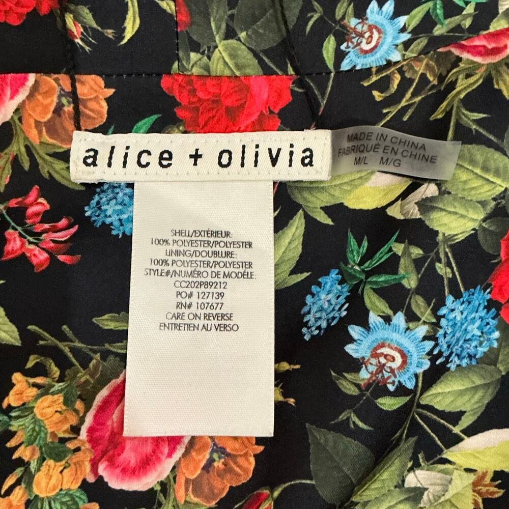 Alice + Olivia‎ Dottie Reversible Kimono Tangerine Combo Size Medium/Large - Picture 10 of 11